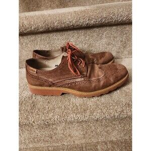 Pikolinos Men's Light Brogue Wingtip Dress Shoes in Brown Leather Size 42 US 9